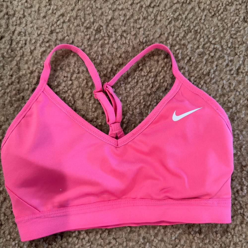 Nike Hot Pink Racerback Sports Bra with Swoosh